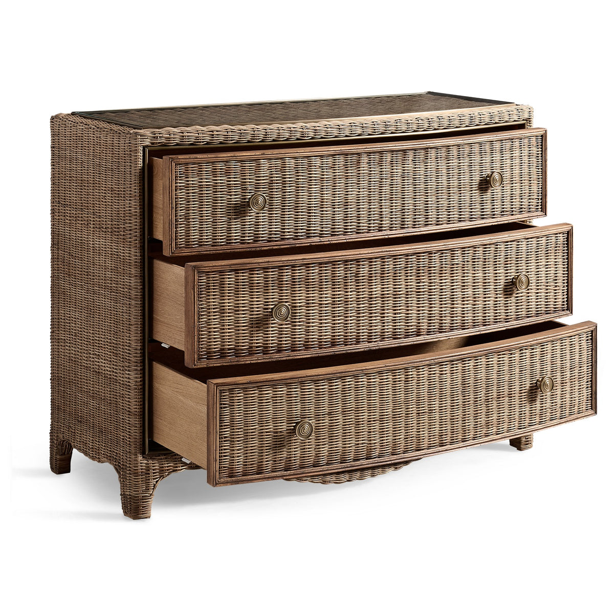 Palm Court Rattan Bow Front Chest