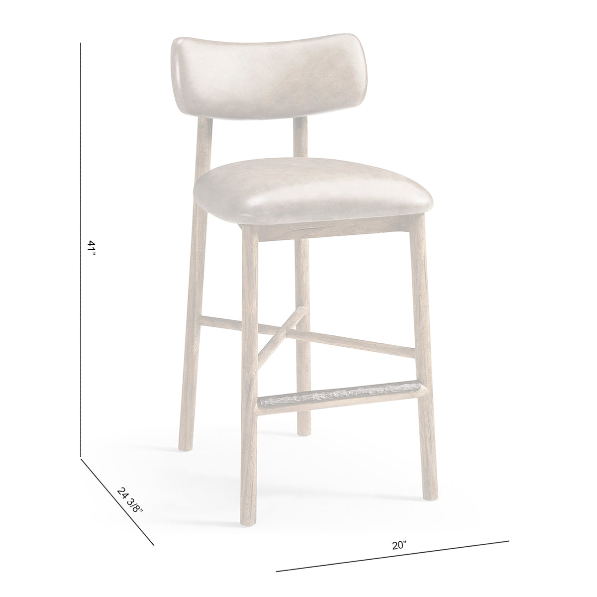 Stone Ridge Leather Bar Stool
