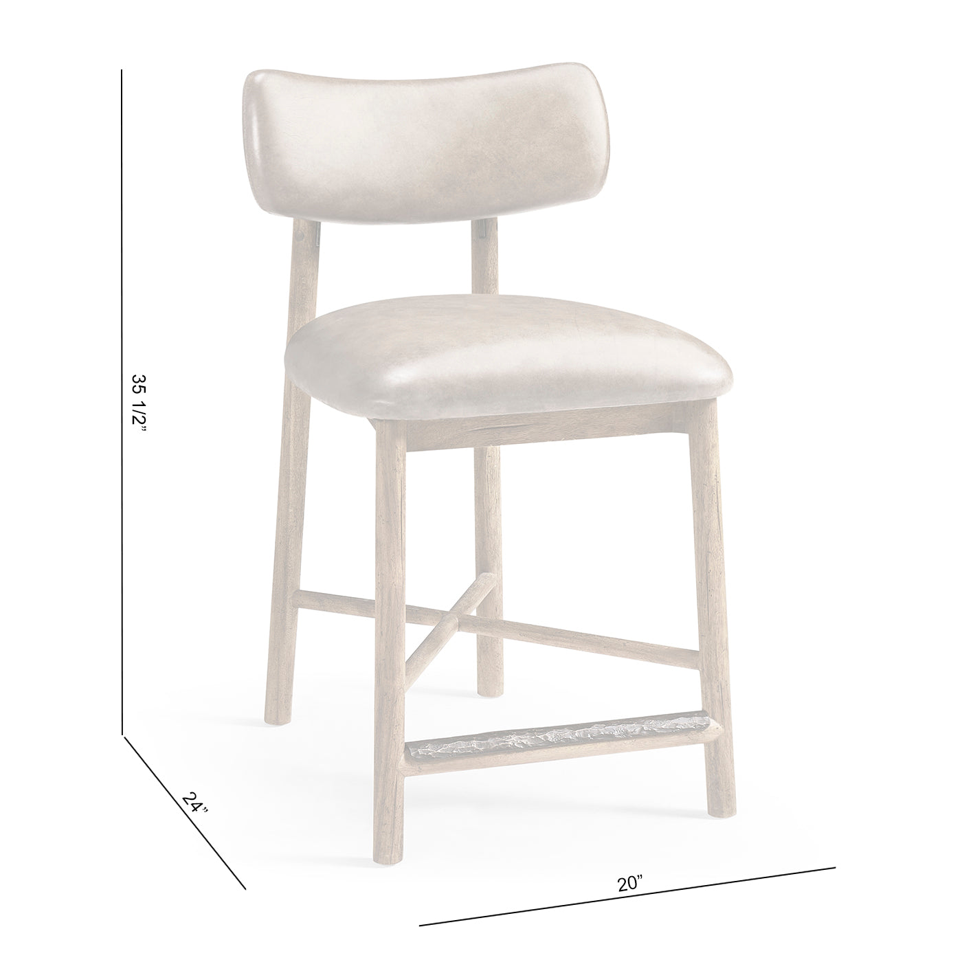 Stone Ridge Leather Counter Stool