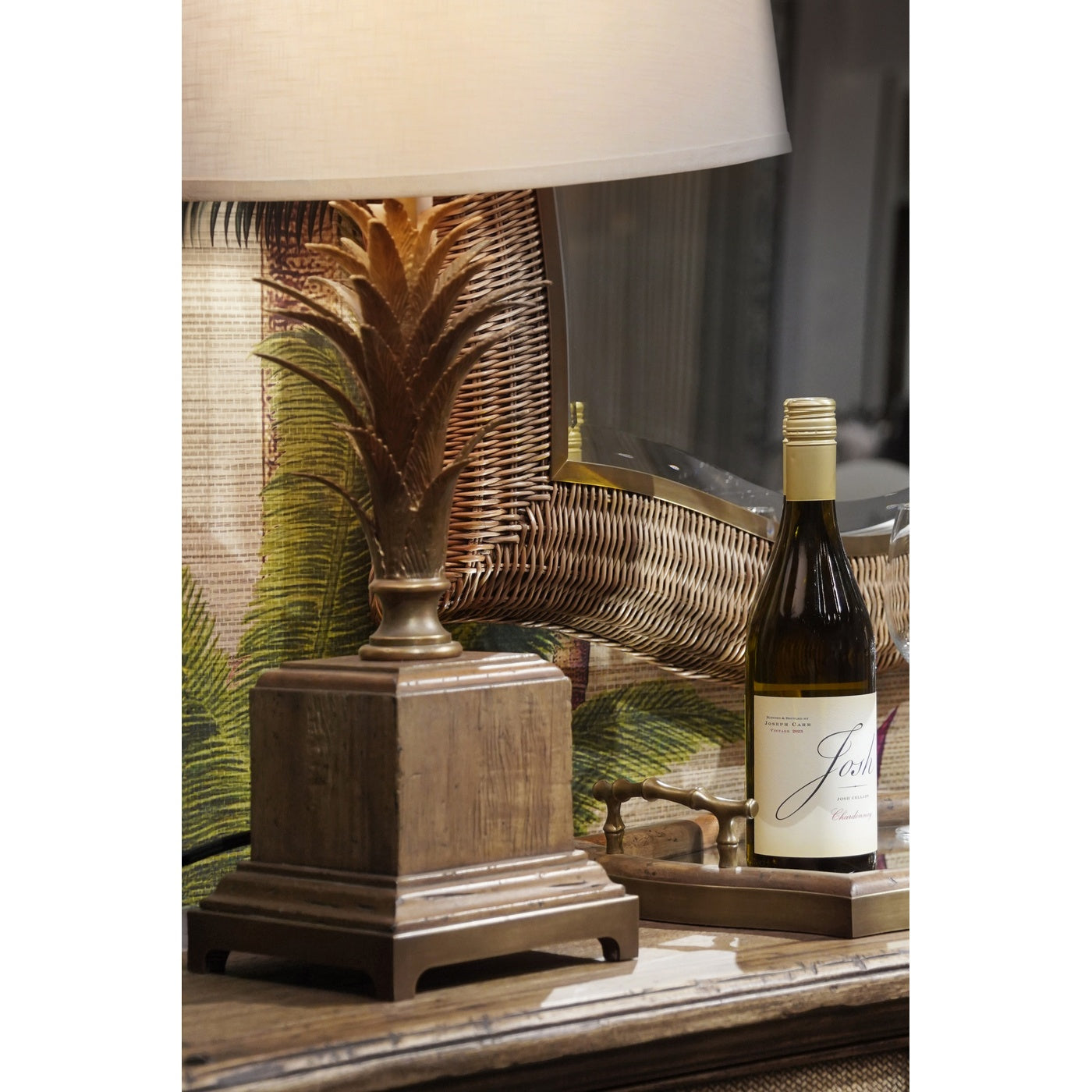 Palm Leaf Table Lamp
