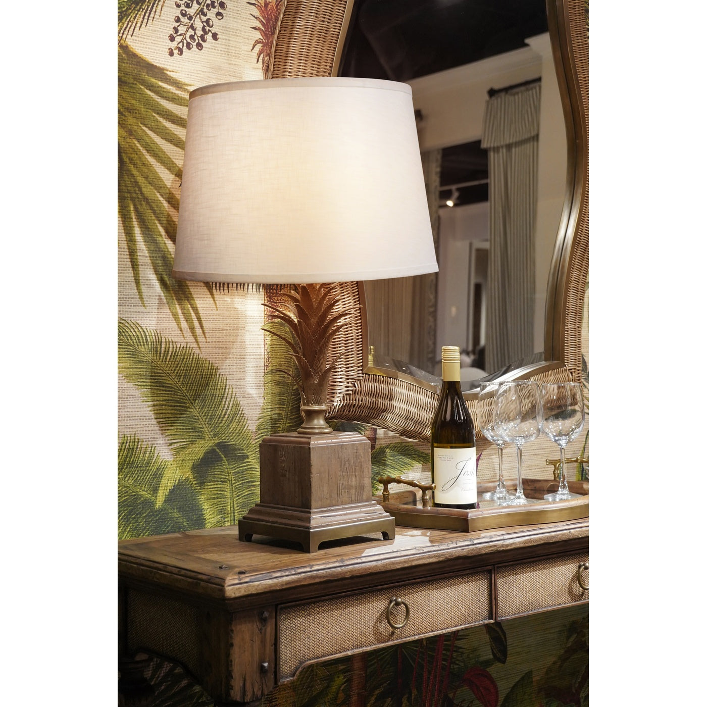 Palm Leaf Table Lamp