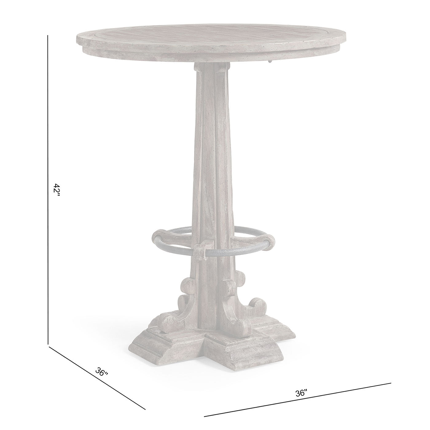 Caldera Oscura Round Bar Table