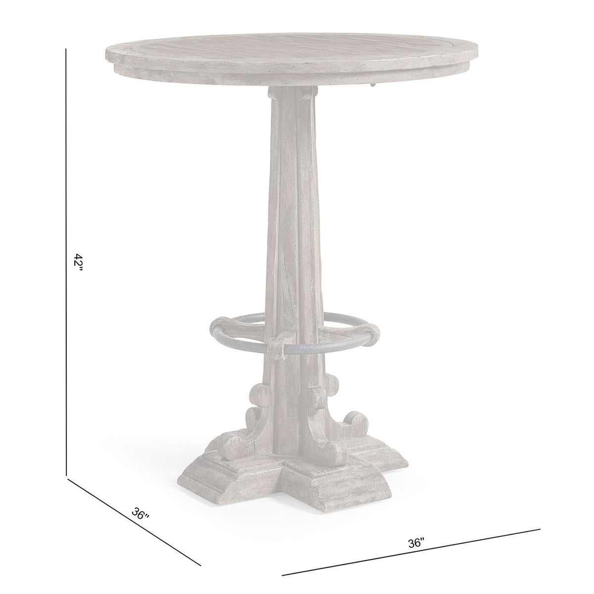 Caldera Oscura Round Bar Table