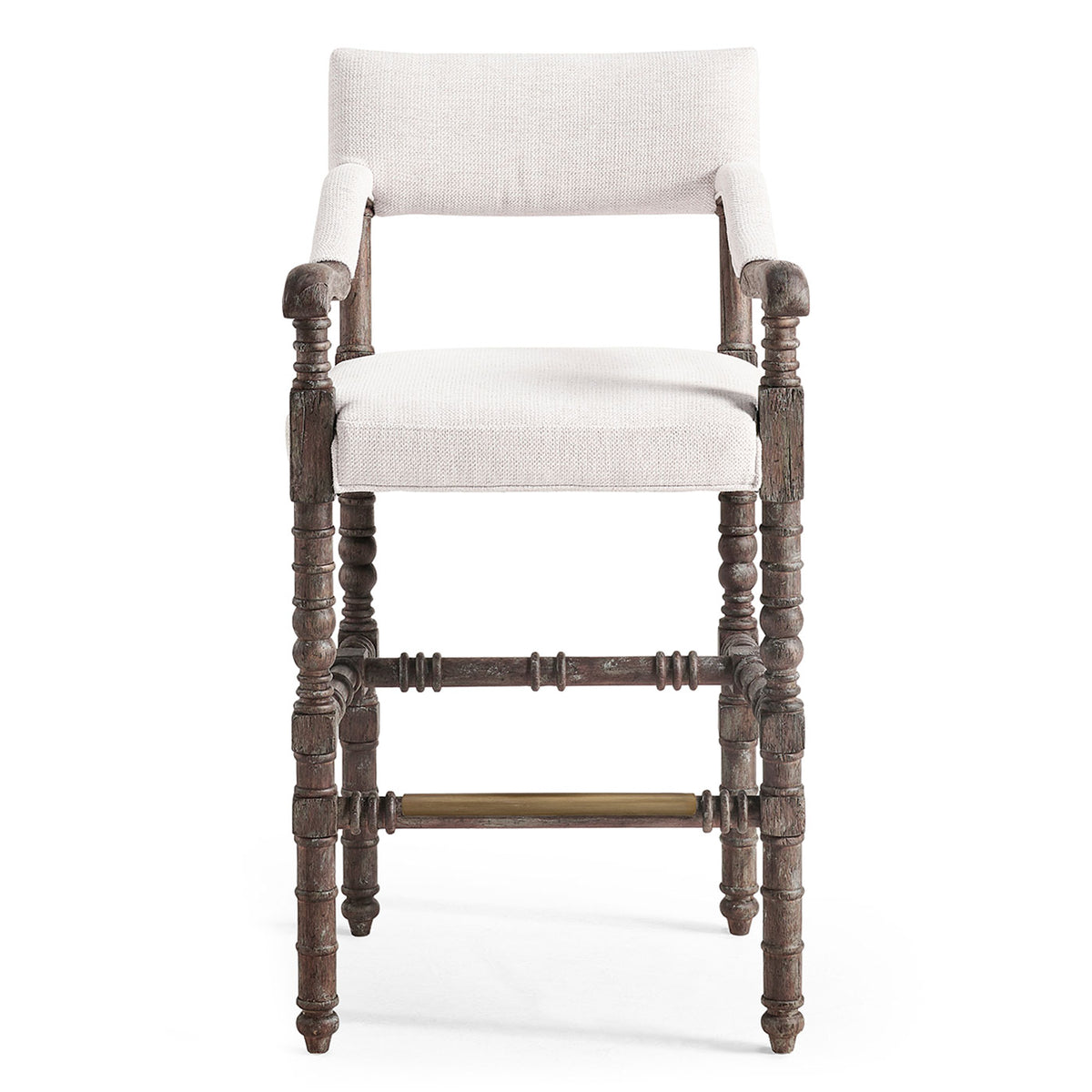 Caldera Oscura Upholstered Arm Chair Bar Stool