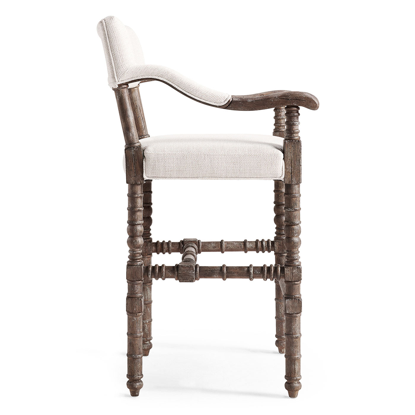 Caldera Oscura Upholstered Arm Chair Bar Stool