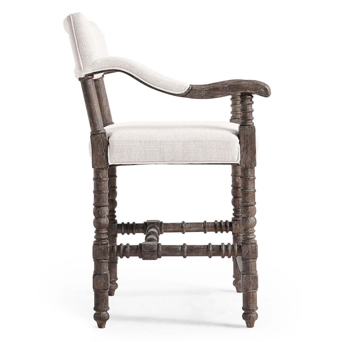 Caldera Osscura Upholstered Arm Chair Counter Stool