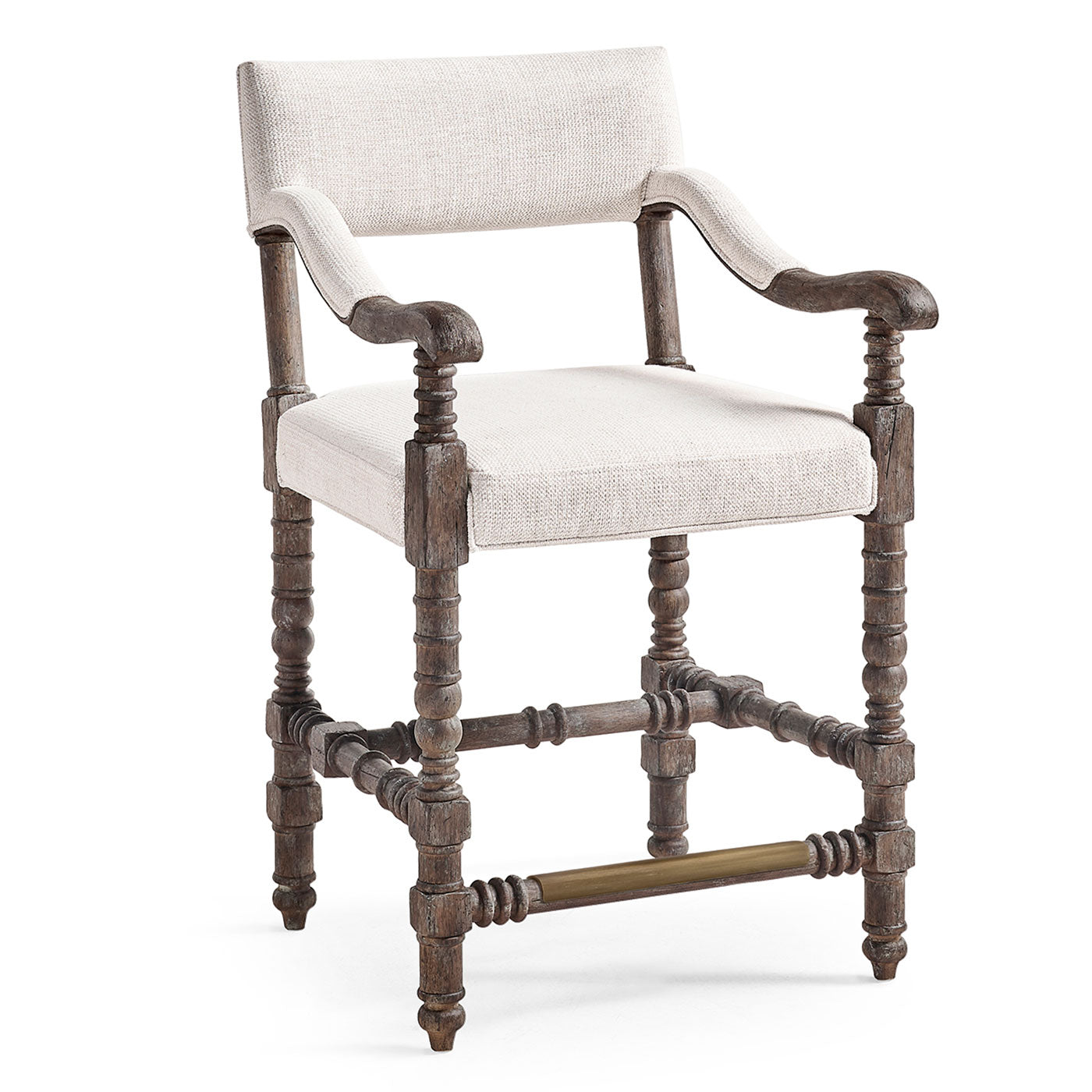 Caldera Osscura Upholstered Arm Chair Counter Stool