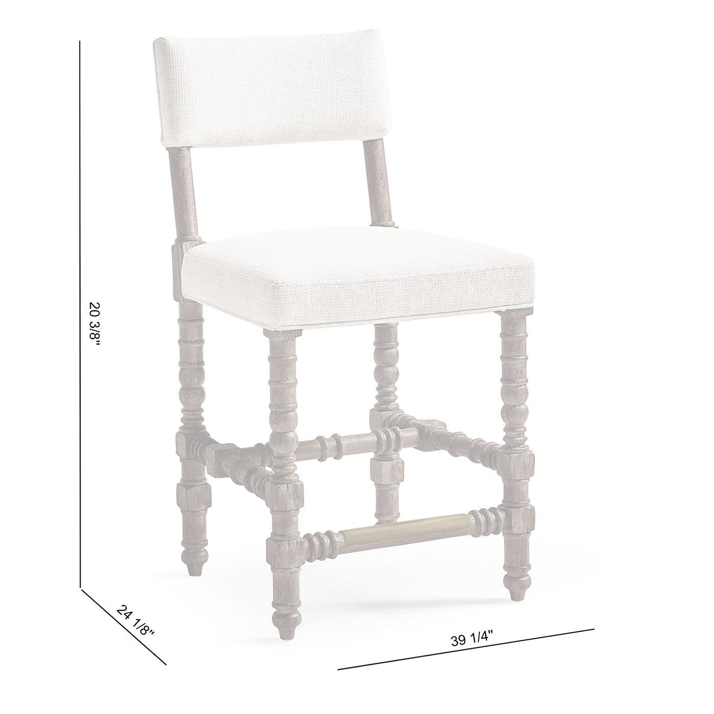 Caldera Oscura Upholstered Armless Counter Stool