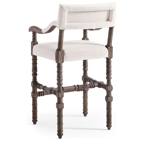 Caldera Oscura Upholstered Arm Chair Bar Stool