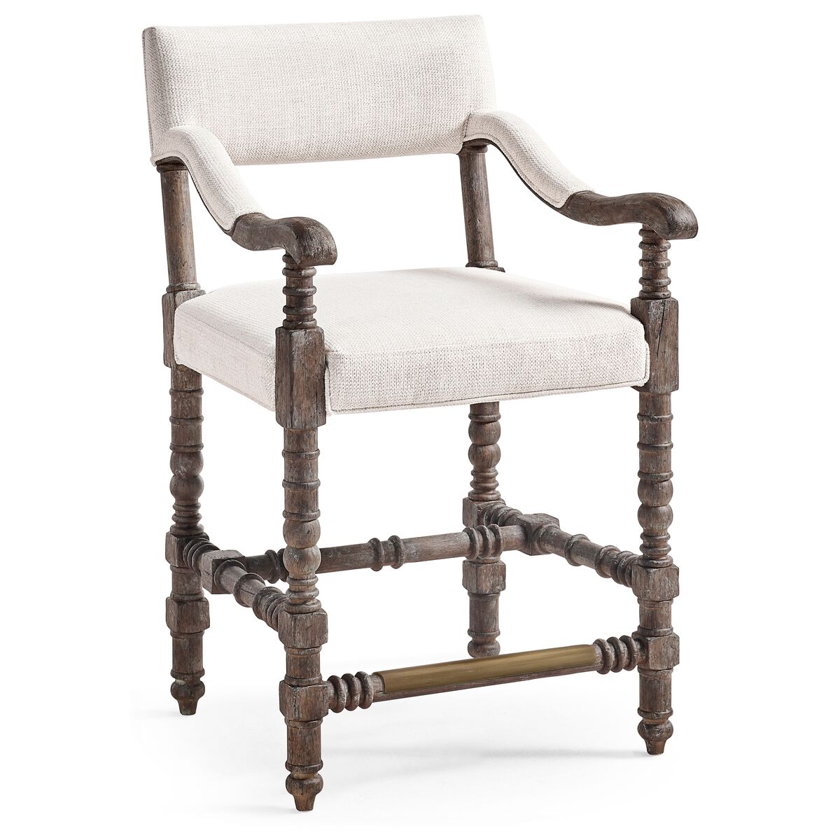 Caldera Osscura Upholstered Arm Chair Counter Stool