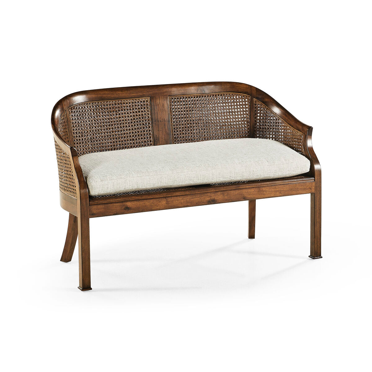 Walnut 2-Seater Salon Settee Cane Back ( 492247-WAL-F400 )