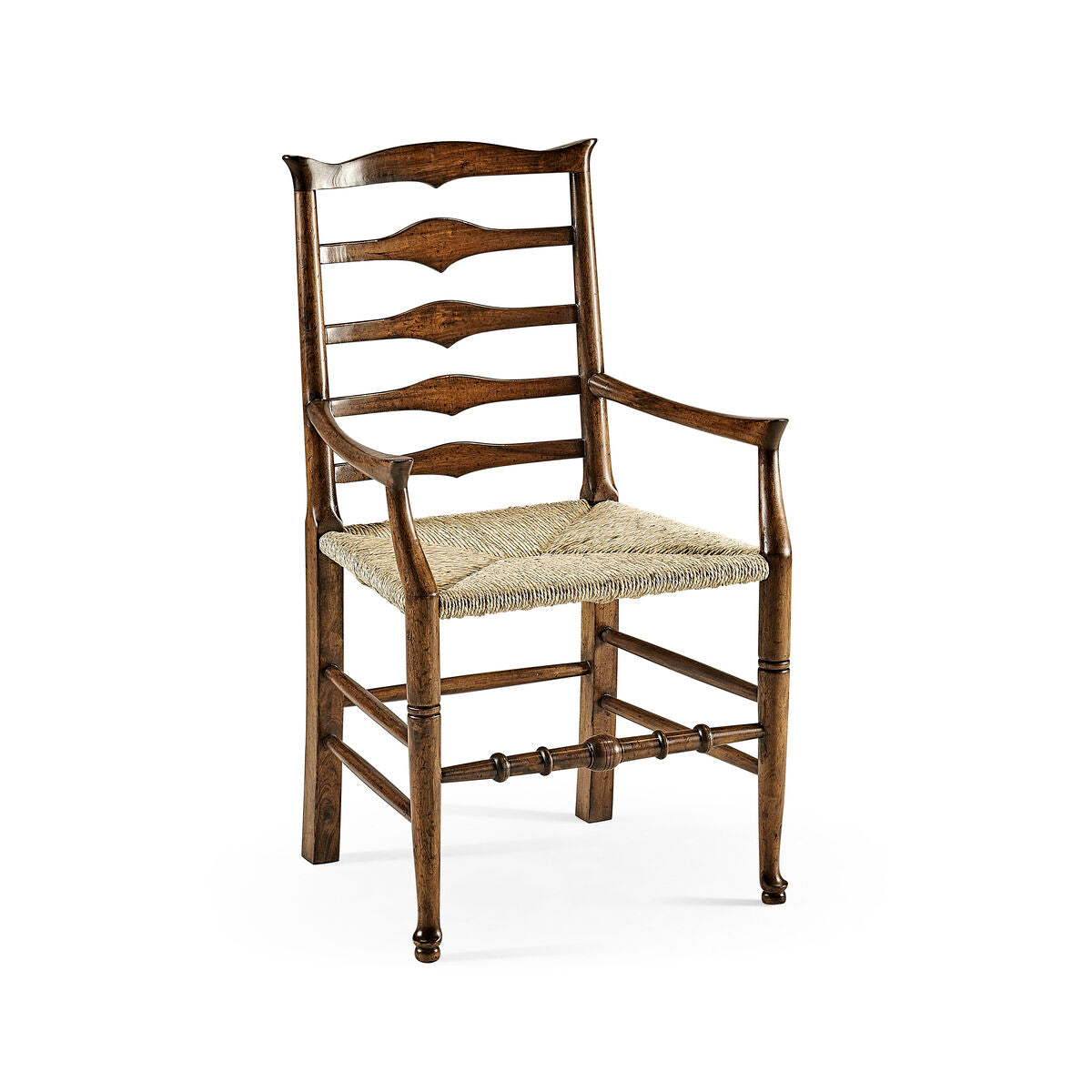 Ladder Back A/Chair w/Rush Seat ( 492300-AC-WAL )