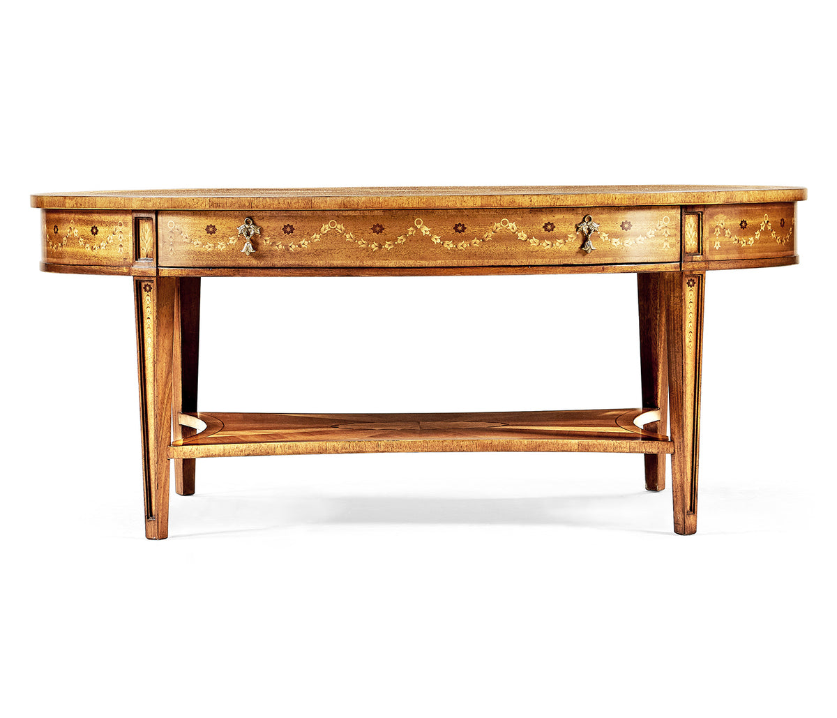 Sheraton Satinwood Oval Coffee Table