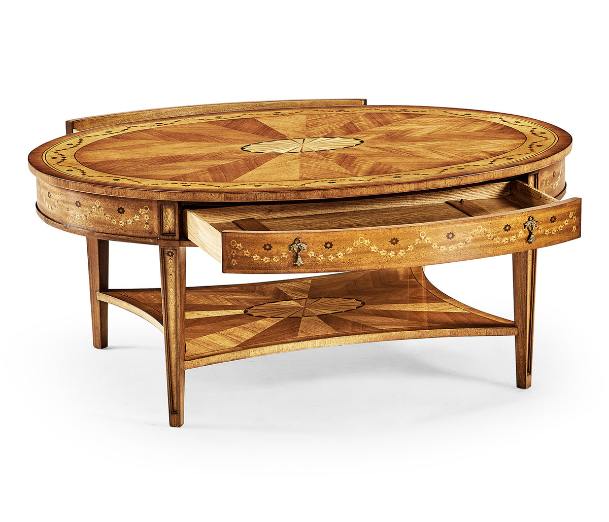 Sheraton Satinwood Oval Coffee Table