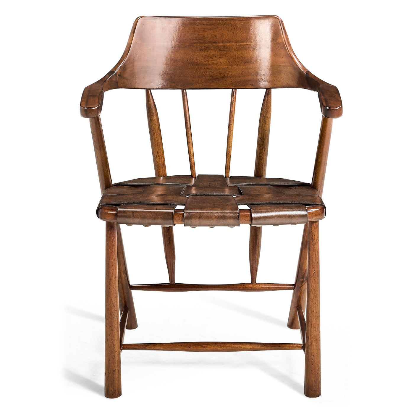 Traditional Walnut Captains Chair