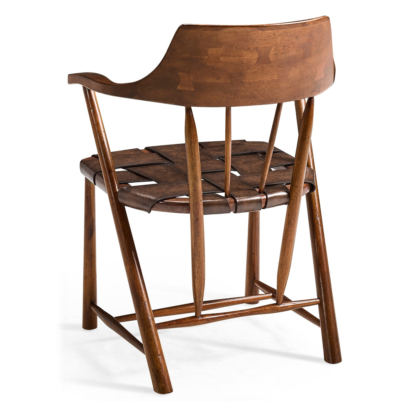 Traditional Walnut Captains Chair