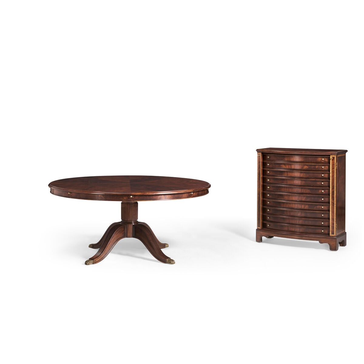 66" Mahogany Ext Circular Dining Table ( 493070-66D-MAH )