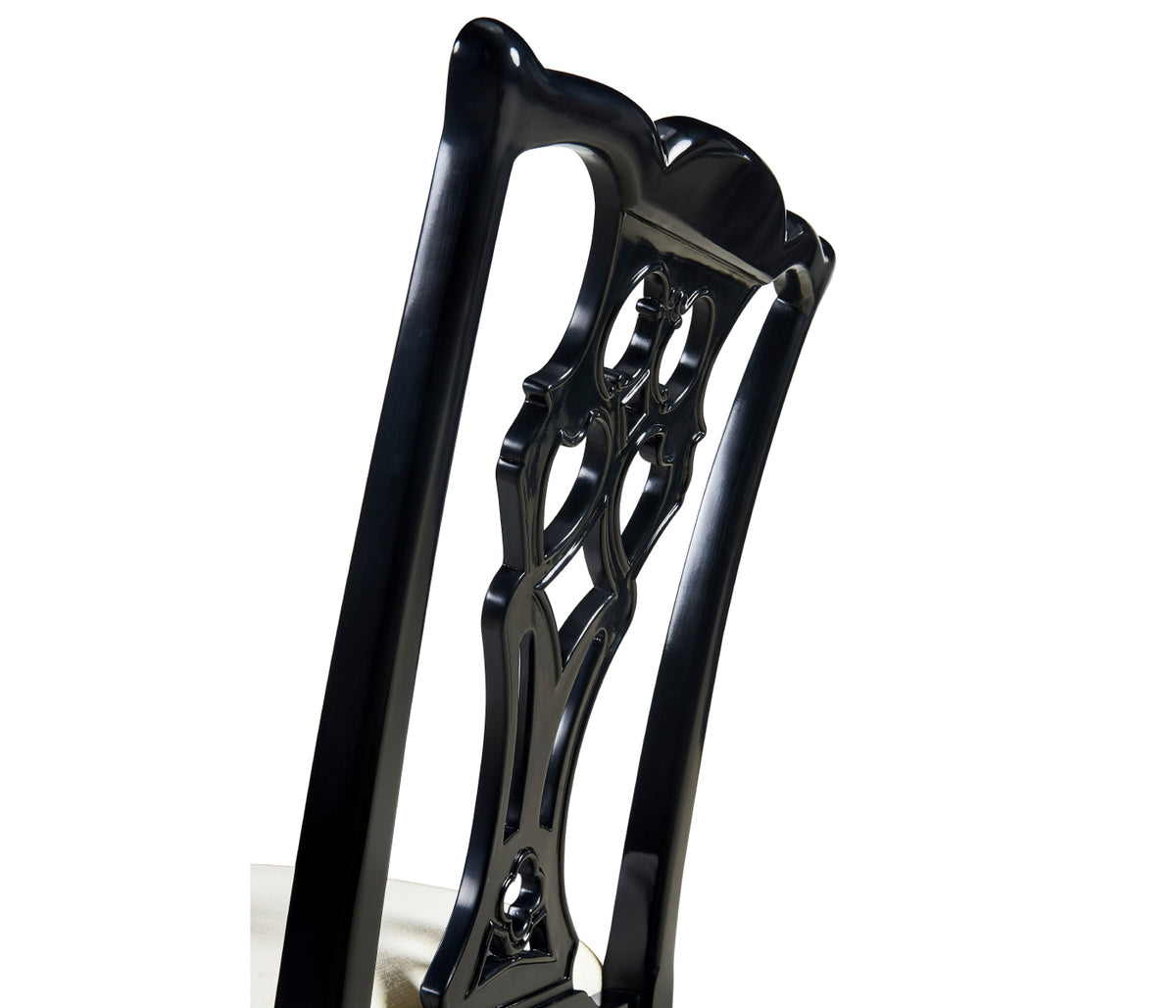Spark Chippendale Black Side Chair