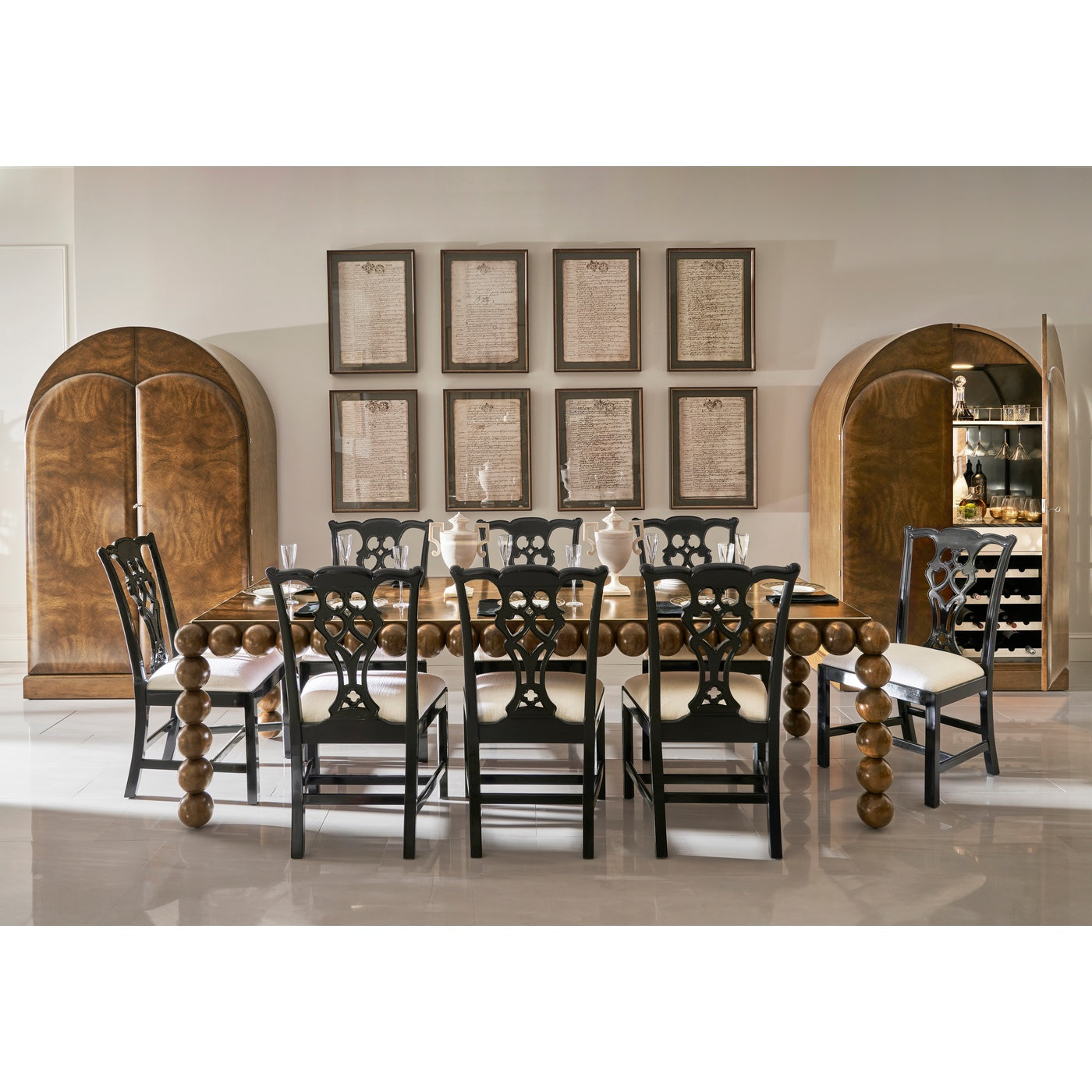Spark Chippendale Black Side Chair