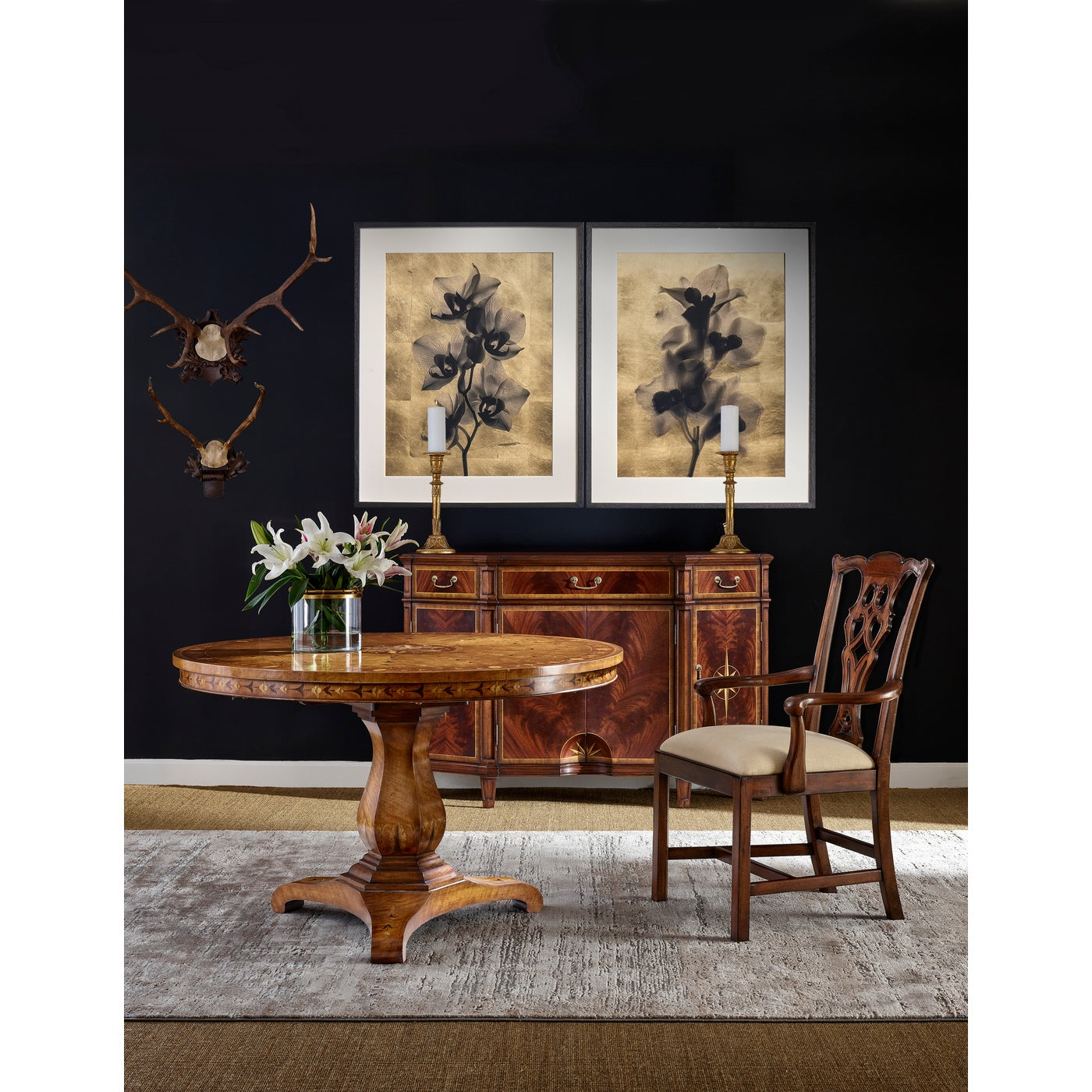 Buckingham Chippendale Antique Mahogany Side Chair