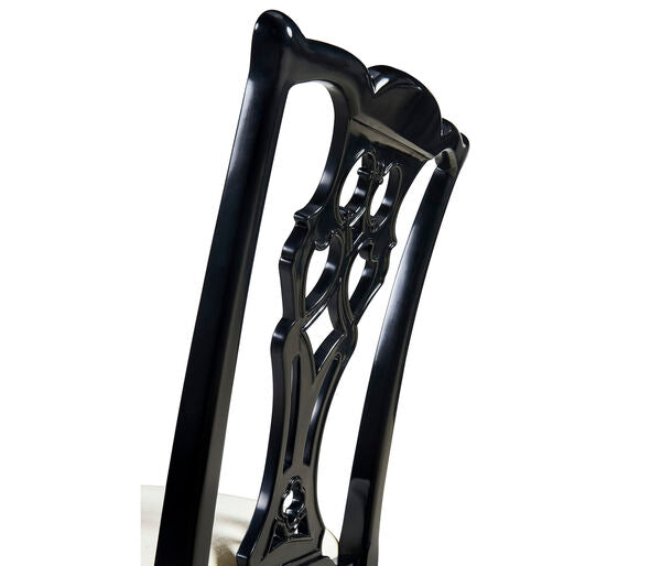 Spark Chippendale Black Side Chair