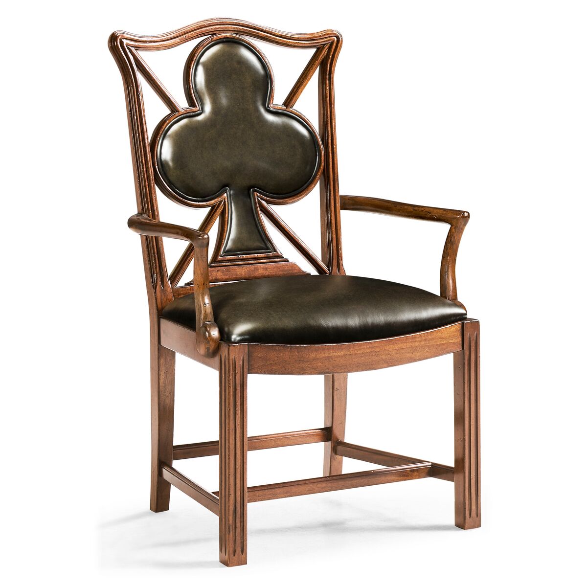 Playing Card "Club" Arm Chair ( 493360-AC-WAL-L007 )