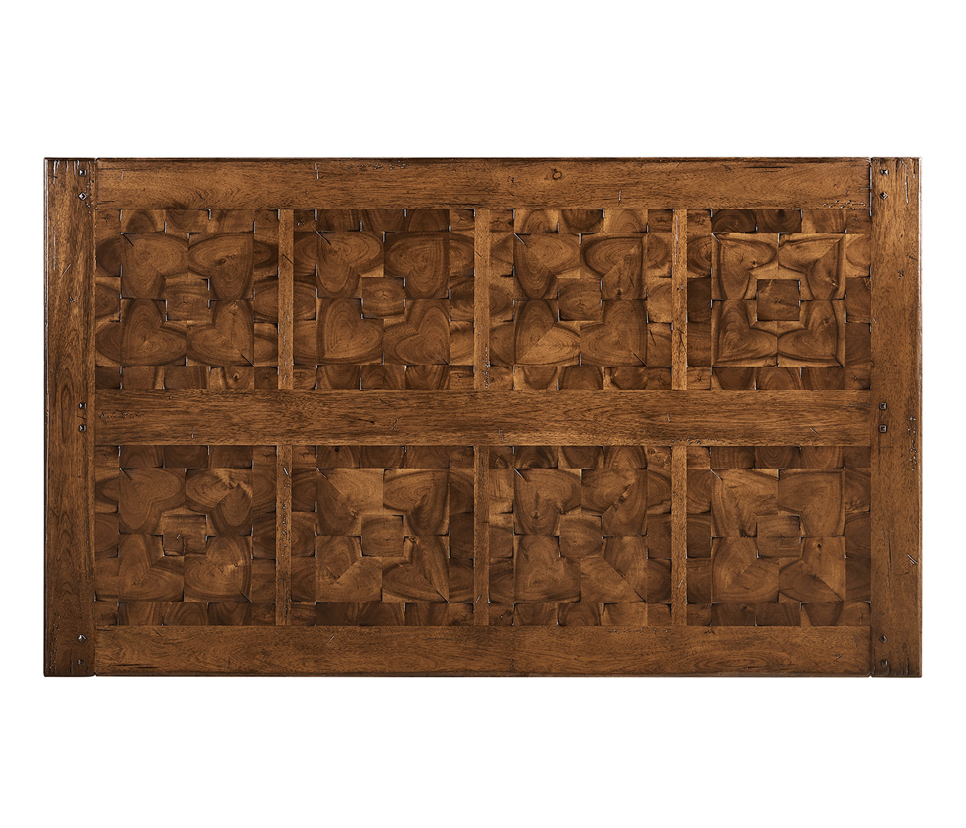 Walnut Rectangular Parquet Oyster Coffee Table