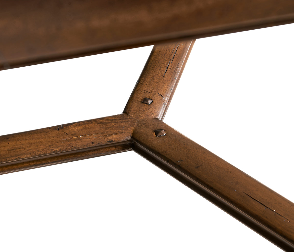 Walnut Rectangular Parquet Oyster Coffee Table