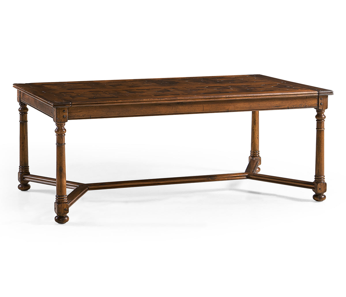 Walnut Rectangular Parquet Oyster Coffee Table