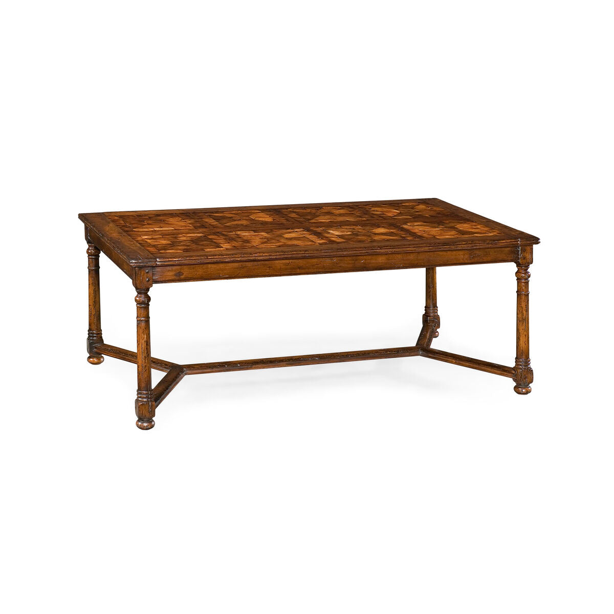 Walnut Rect. Parquet Oyster Coffee Table ( 493413-COS )