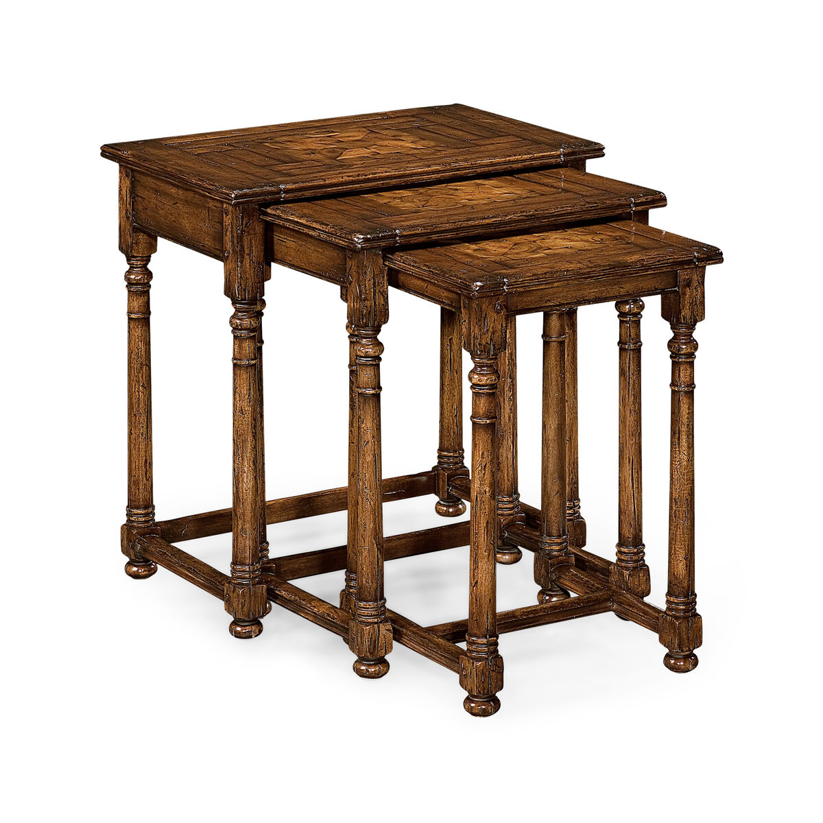 Nest of Three Country Oyster Tables ( 493429-COS )