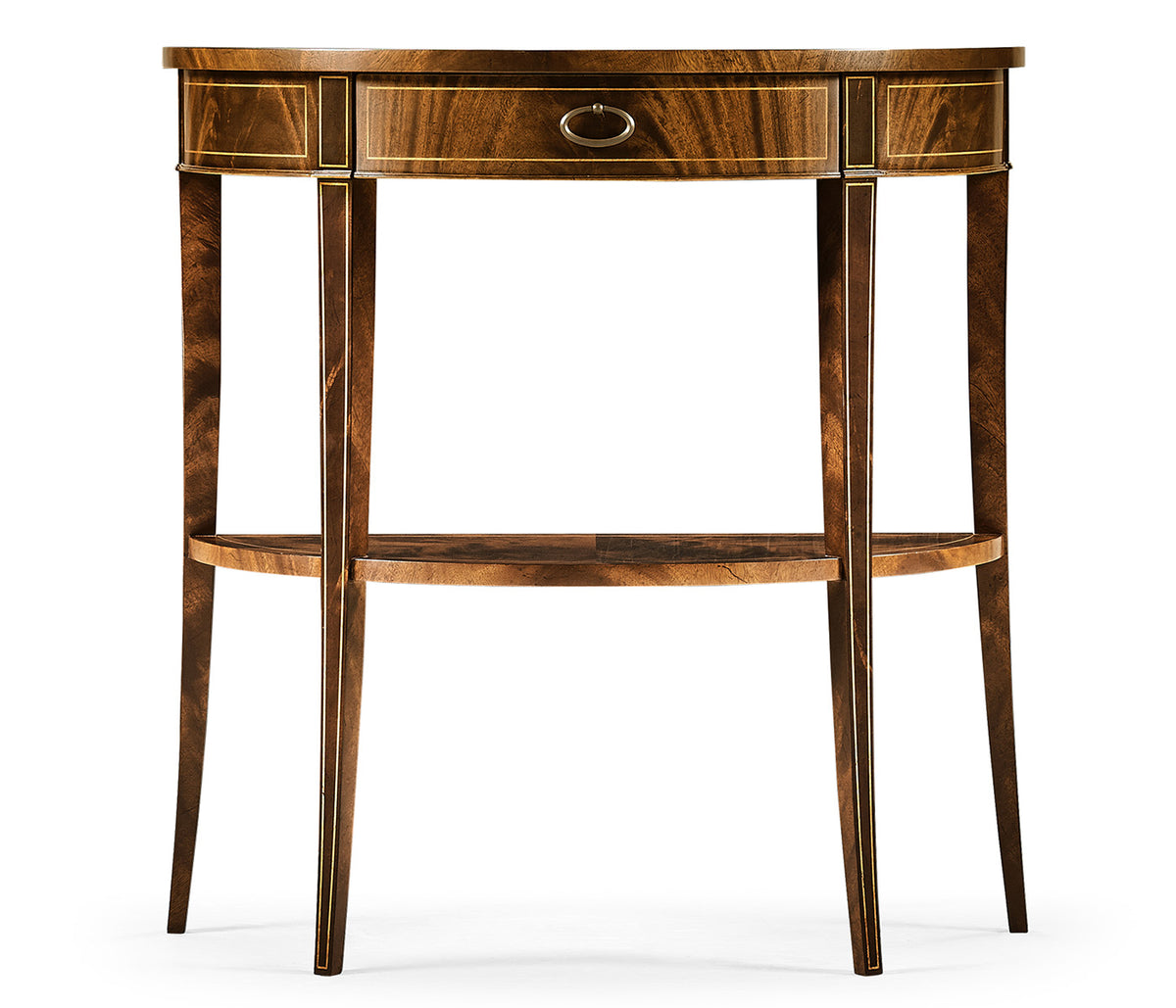 Boxwood stringing demilune console