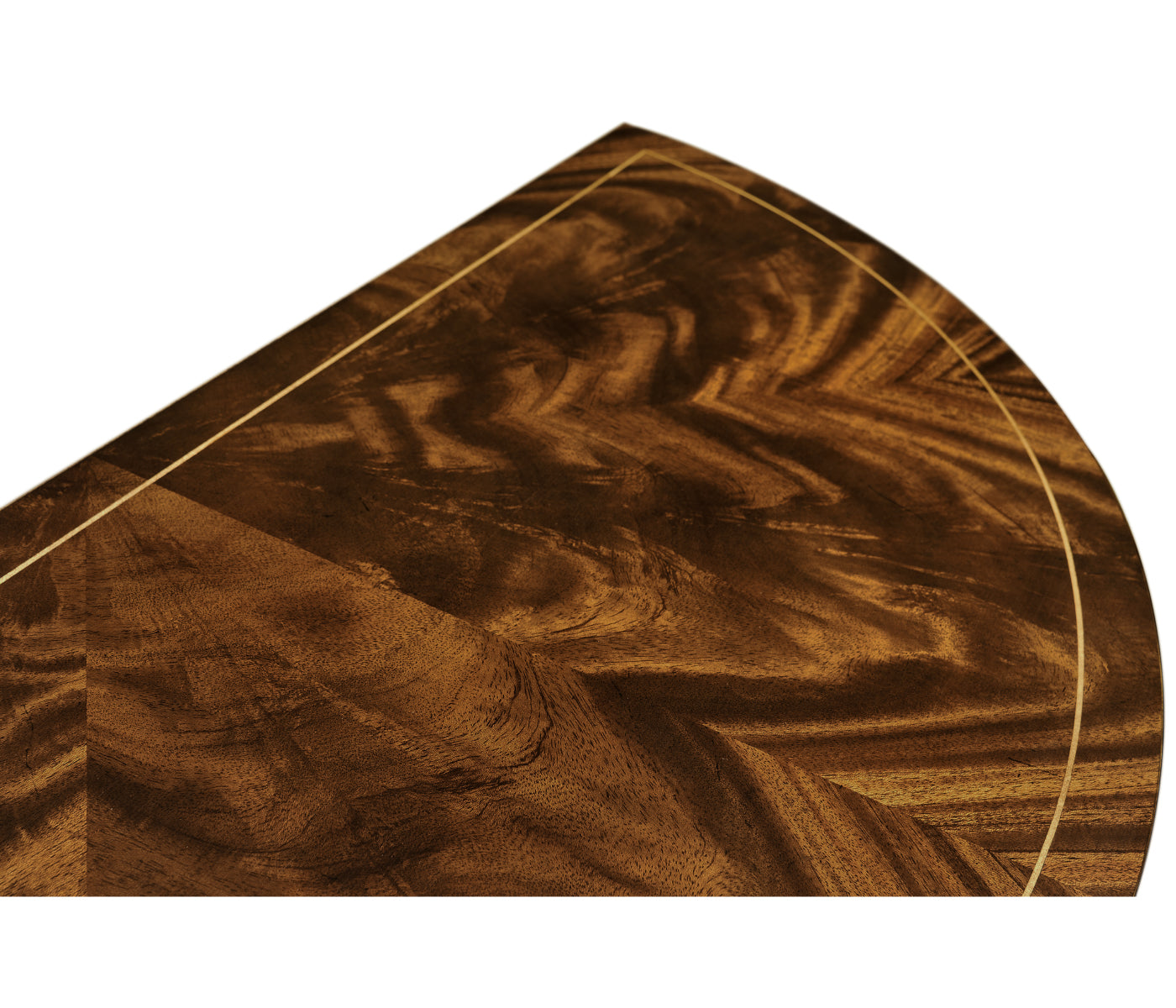 Boxwood stringing demilune console