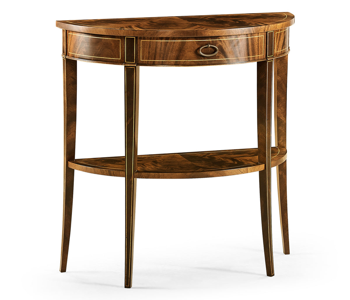 Boxwood stringing demilune console