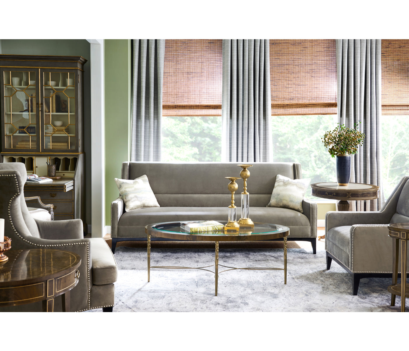 Round Antique Mahogany Side Table