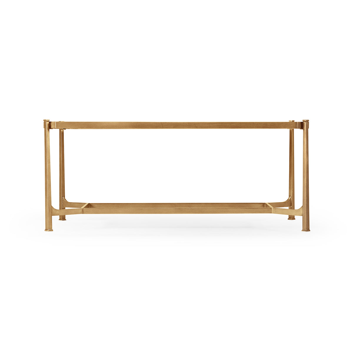 Églomisé & Gilded Iron Rectangular Coffee Table