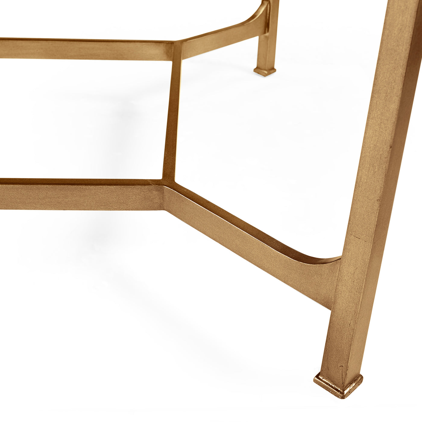 Églomisé & Gilded Iron Rectangular Coffee Table