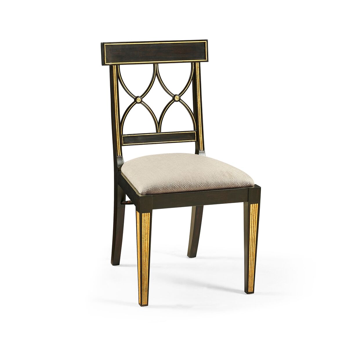 Regency Black Curved Back Side Chair ( 494347-SC-EBF-F200 )