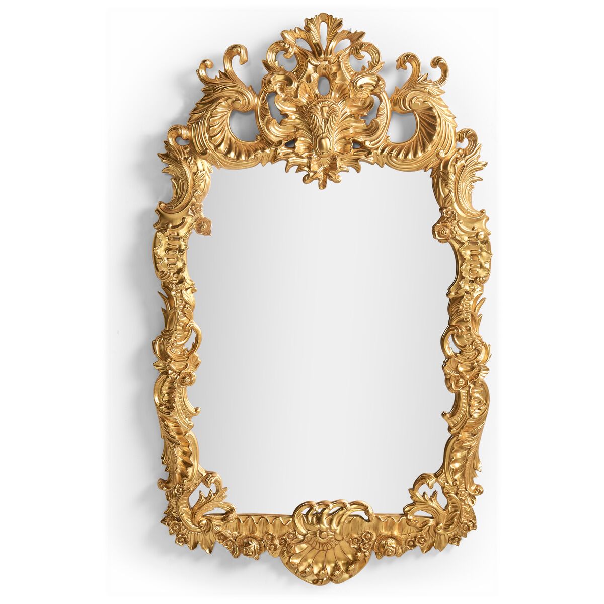 Finely carved & gilded rococo-mirror ( 494372-GIL )