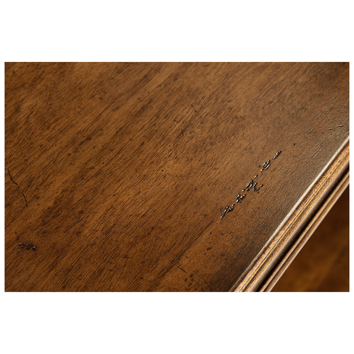 Country living style narrow walnut console