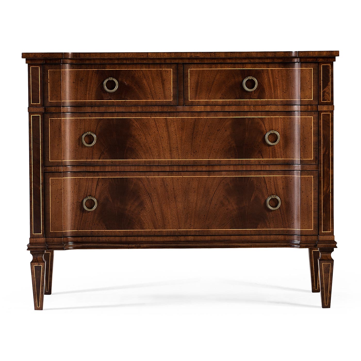 Regency Mahogany Reverse Breakfront Chest