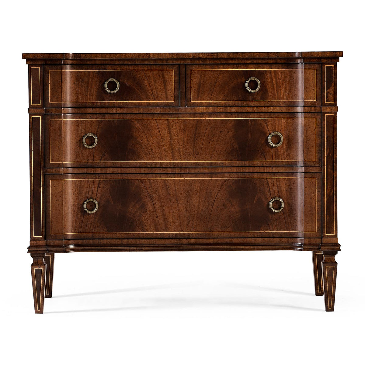 Regency Mahogany Reverse Breakfront Chest