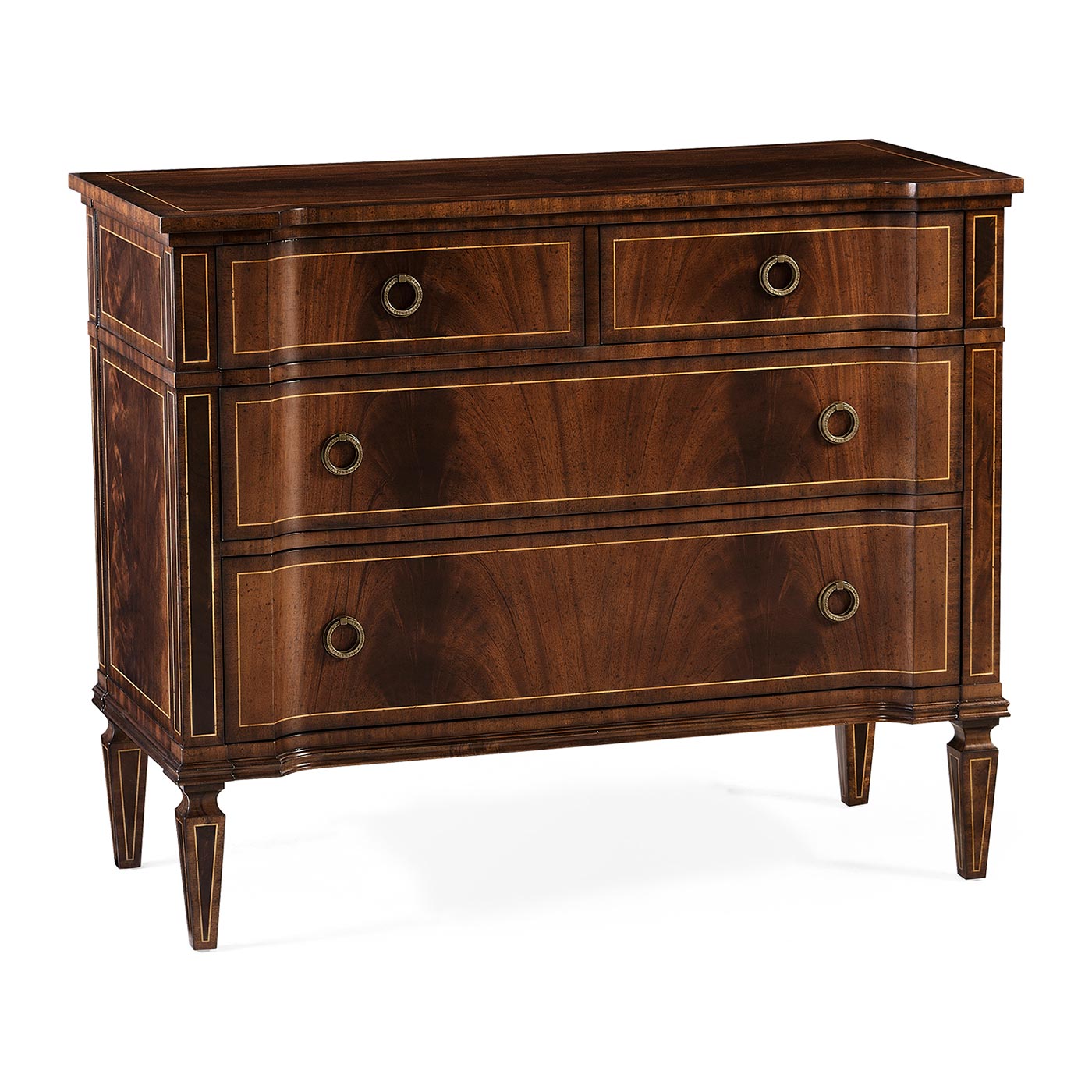 Regency Mahogany Reverse Breakfront Chest