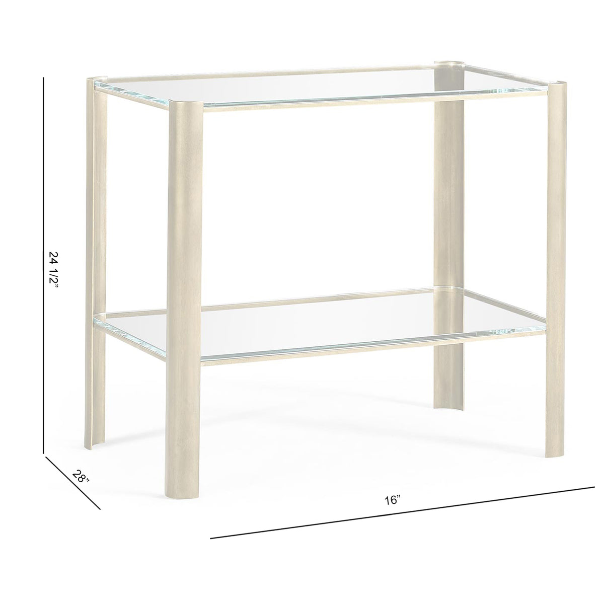 Cosmo Brass & Glass End Table