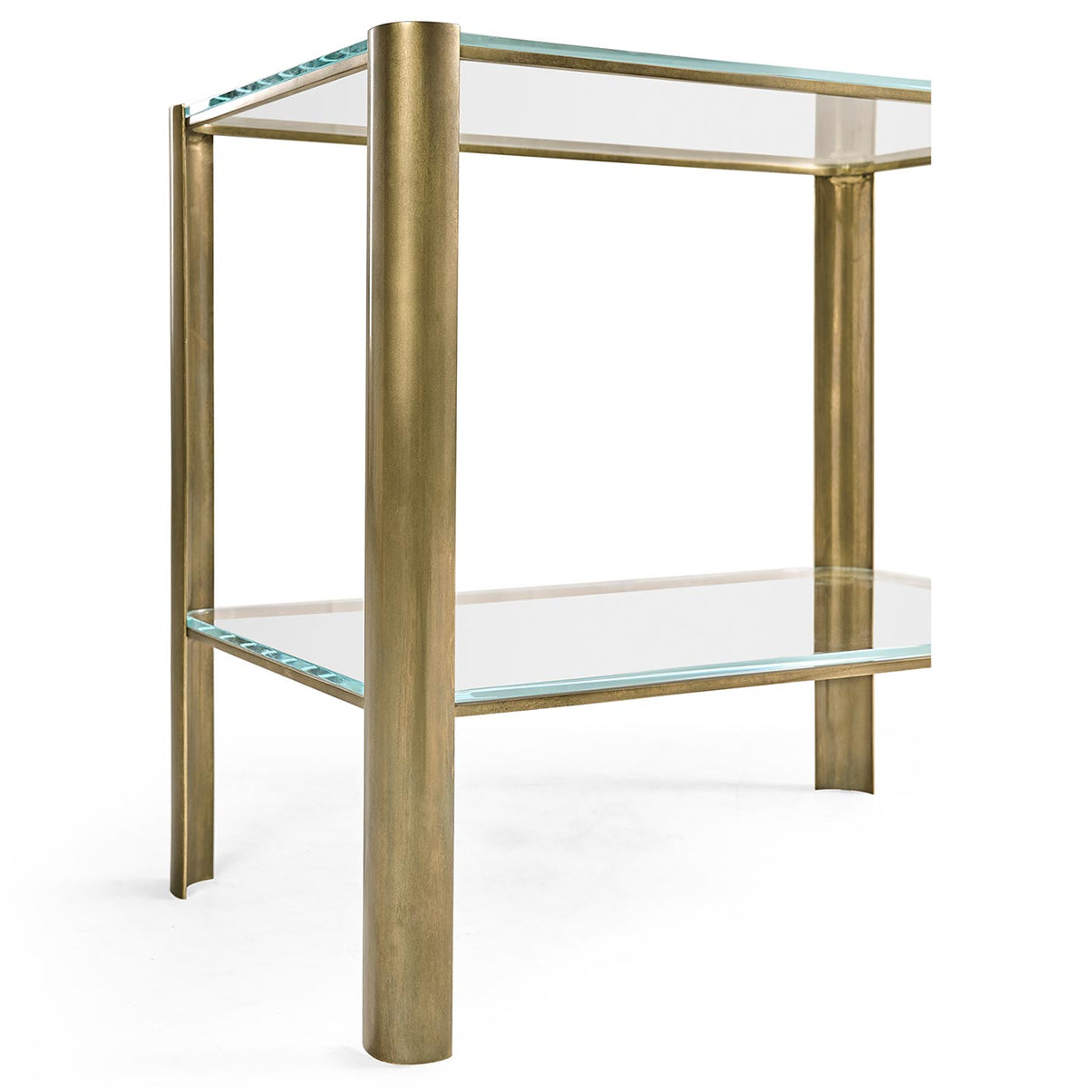 Cosmo Brass & Glass End Table