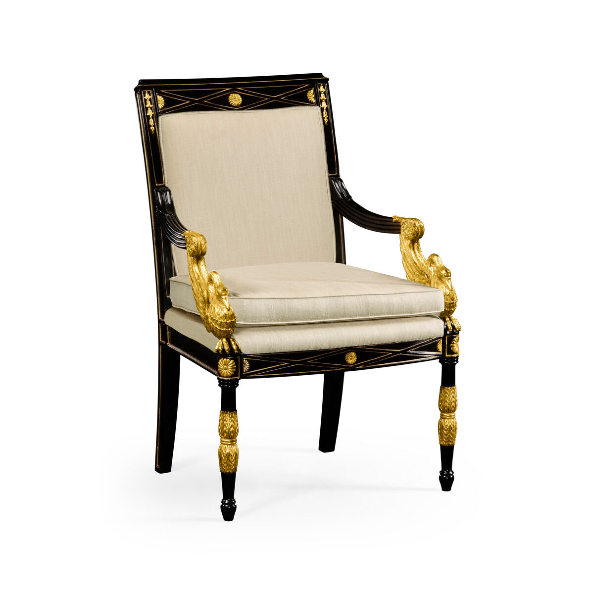 Kensington Swan Arm Chair ( 494983-BLA-F001 )