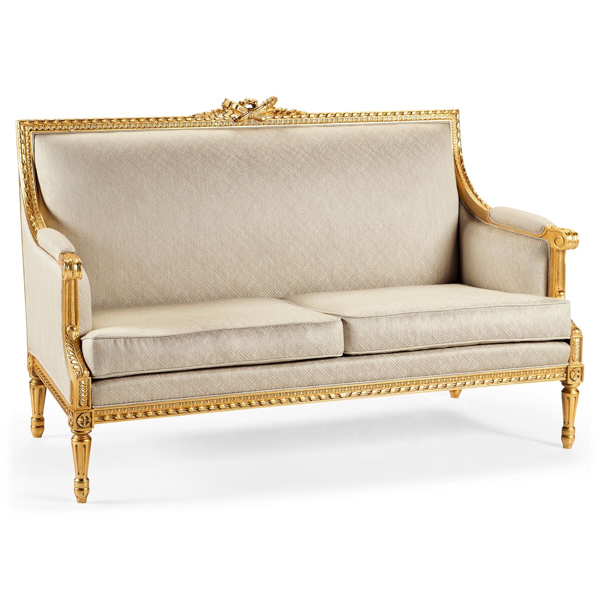 Versailles Gold Leaf Two-Seater Sofa ( 495426-GIL-F200 )