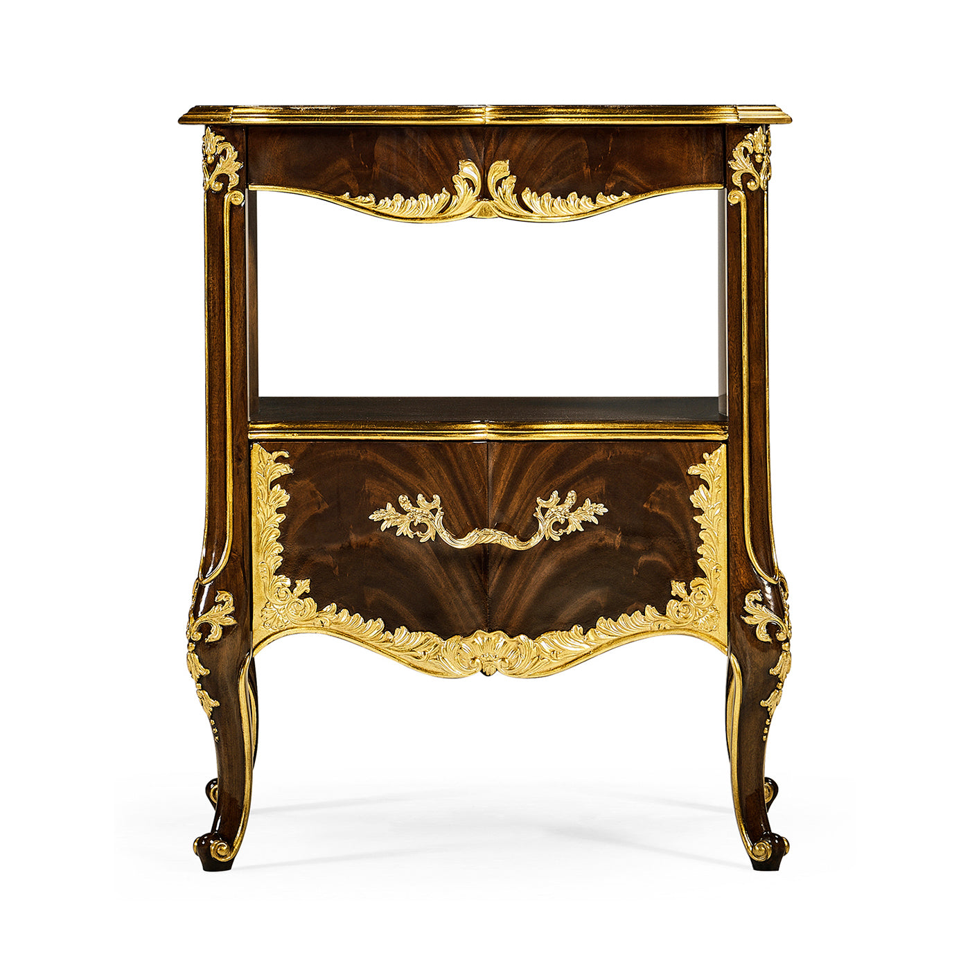 Mahogany & Gilded Nightstand