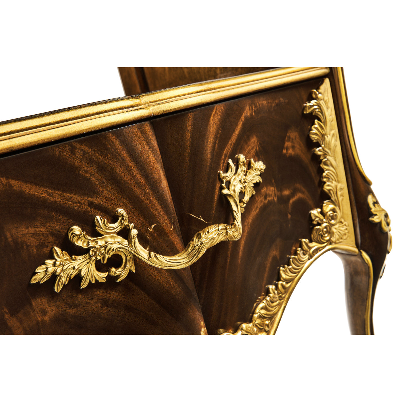 Mahogany & Gilded Nightstand