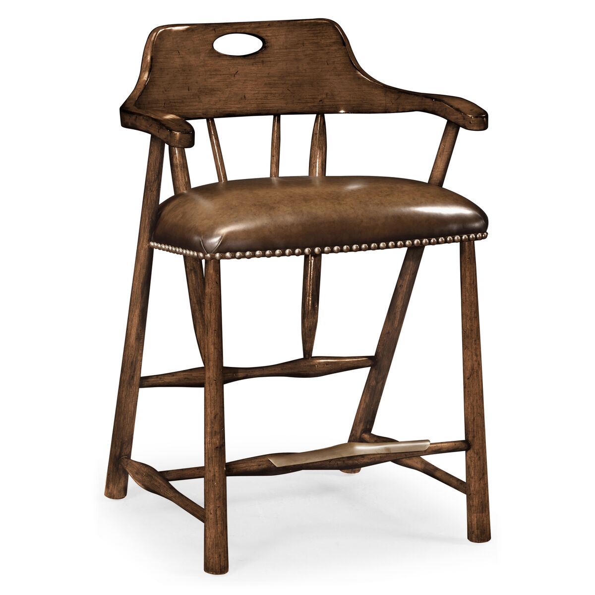Smokers Style Dark Oak Counter Stool ( 495887-CS-TDO )